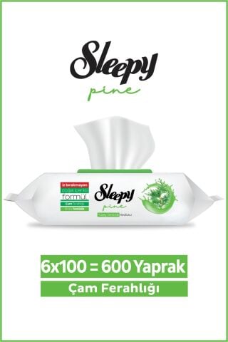 Sleepy Pine Yüzey Temizlik Havlusu&Mendili Çam Ferahlığı 6x100 (600 Yaprak)