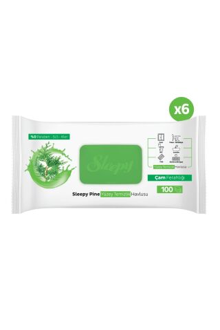 Sleepy Pine Yüzey Temizlik Havlusu&Mendili Çam Ferahlığı 6x100 (600 Yaprak)