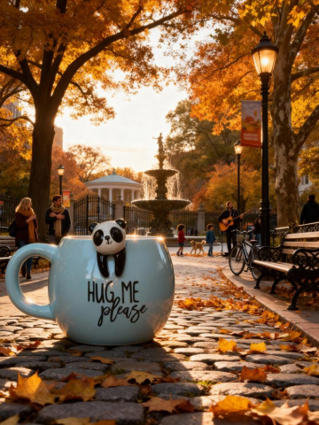 Panda Figürlü Seramik Kupa 350 ml