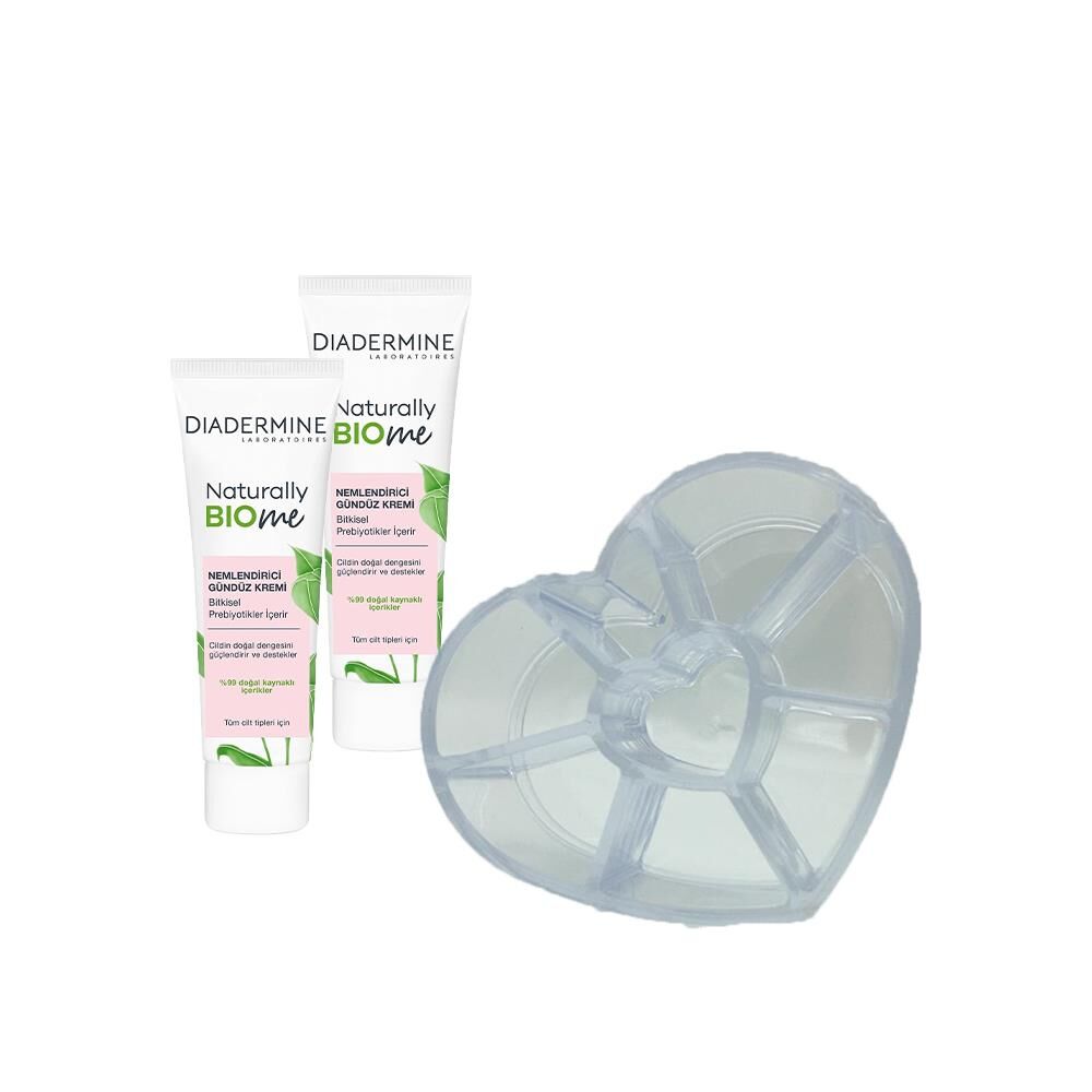 Diadermine Naturally Bio Me Nemlendirici Gündüz Kremi 50 ml x 2 ve Diadermine Makyaj Düzenleyici Hediyeli
