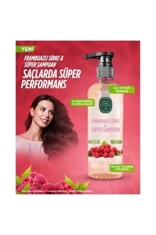 Eyüp Sabri Tuncer Frambuazlı Sirke Süper Şampuan 300 ml (100 ML X 3)