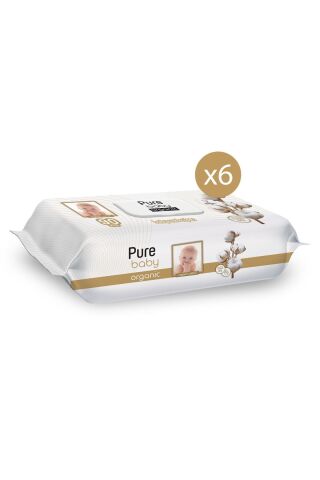 Pure Baby Organik Pamuklu Islak Havlu 6×90 (540 Yaprak)