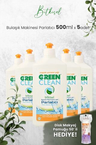 U Green Clean Bulaşık Makinesi Parlatıcı 500 ml x 5 Adet ve Hediyeli