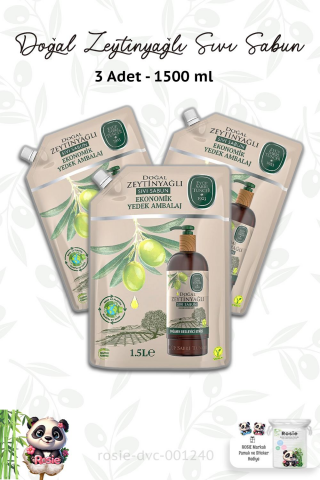 3 Adet Est Sıvı Sabun Yedek 1500 Ml ve ROSIE
