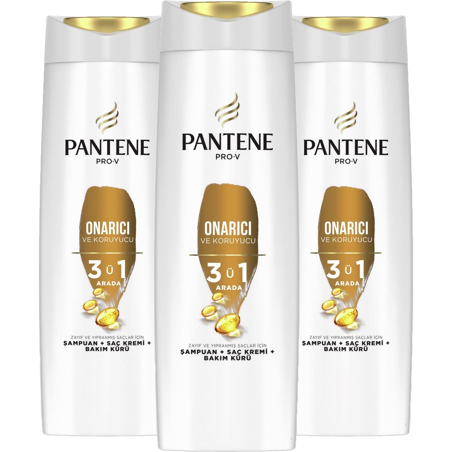 Pantene Pro-V Onarıcı Ve Koruyucu Bakım 3'Ü 1 Arada Şampuan 400 ML x 3