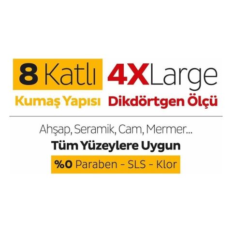 Sleepy Easy Clean Arap Sabunu Katkılı Mopa Uyumlu Yer Temizlik Havlusu 3X50 (150 Yaprak)