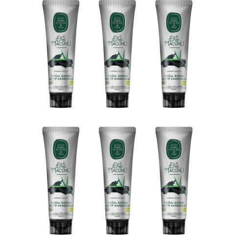 Eyüp Sabri Tuncer Doğal Bambu Aktif Karbonlu Diş Macunu 6 Adet 90ML