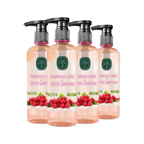 Eyüp Sabri Tuncer Frambuazlı Sirke & Süper Şampuan 500 ml x 4