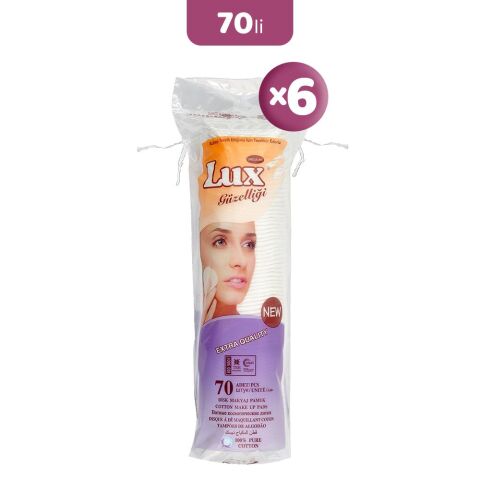 Lux Disk Makyaj Pamuğu 70'li x 6