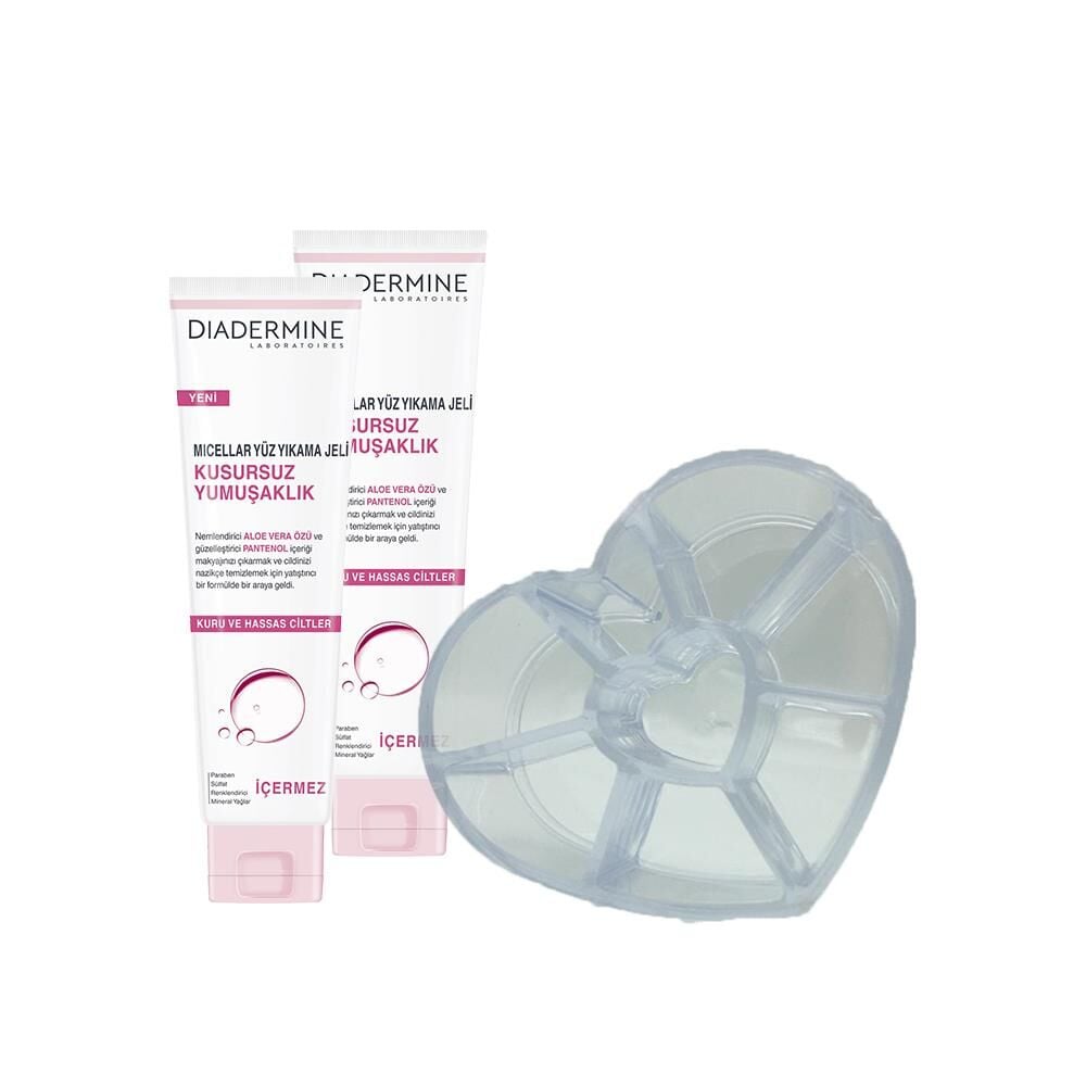 Diadermine Micellar Yüz Yıkama Jeli Kusursuz Yumuşaklık 150 ml x 2 ve Diadermine Makyaj Düzenleyici Hediyeli