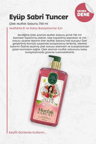 Eyüp Sabri Tuncer Çilek Mutfak Sabunu 750 ml