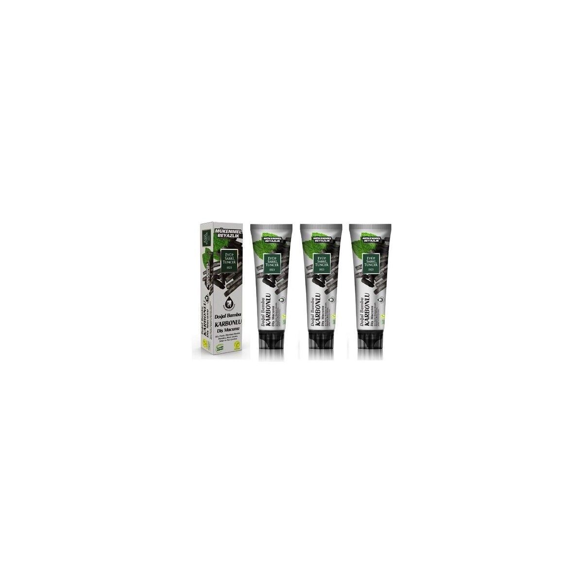 Doğal Bambu Aktif Karbonlu Diş Macunu 90 ml x 4 Adet