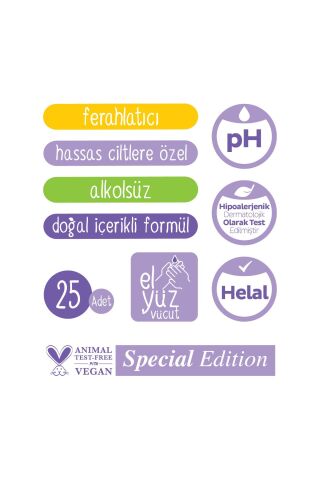 Sleepy Herbal Kişisel Bakım Havlusu Çanta Boy 6x25 (150 Yaprak)