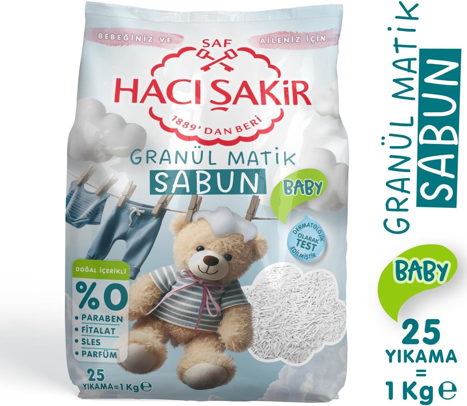 Hacı Şakir Baby Granül Matik Sabun 1 kg