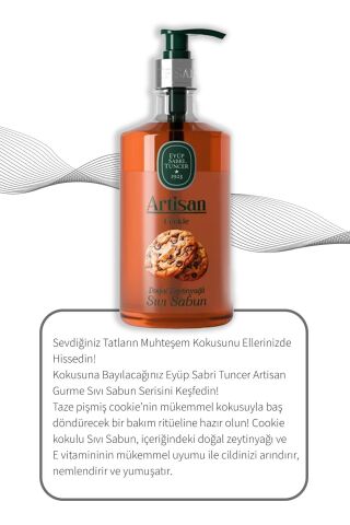 Eyüp Sabri Tuncer Artisan Doğal Zeytinyağlı Sıvı Sabun Cookie 600 ml  X3