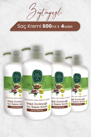 Eyüp Sabri Tuncer Doğal Zeytinyağlı Saç Kremi 600 ml x 4 Adet