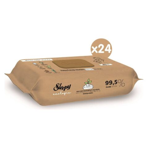 Sleepy Ecologic Yenidoğan Islak Bebek Bakım Havlusu 24x40 (960 Yaprak)
