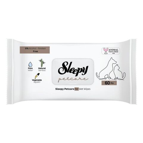 Sleepy Petcare Evcil Hayvan Islak Havlusu 60Lı X 24 Adet (1440 Yaprak)