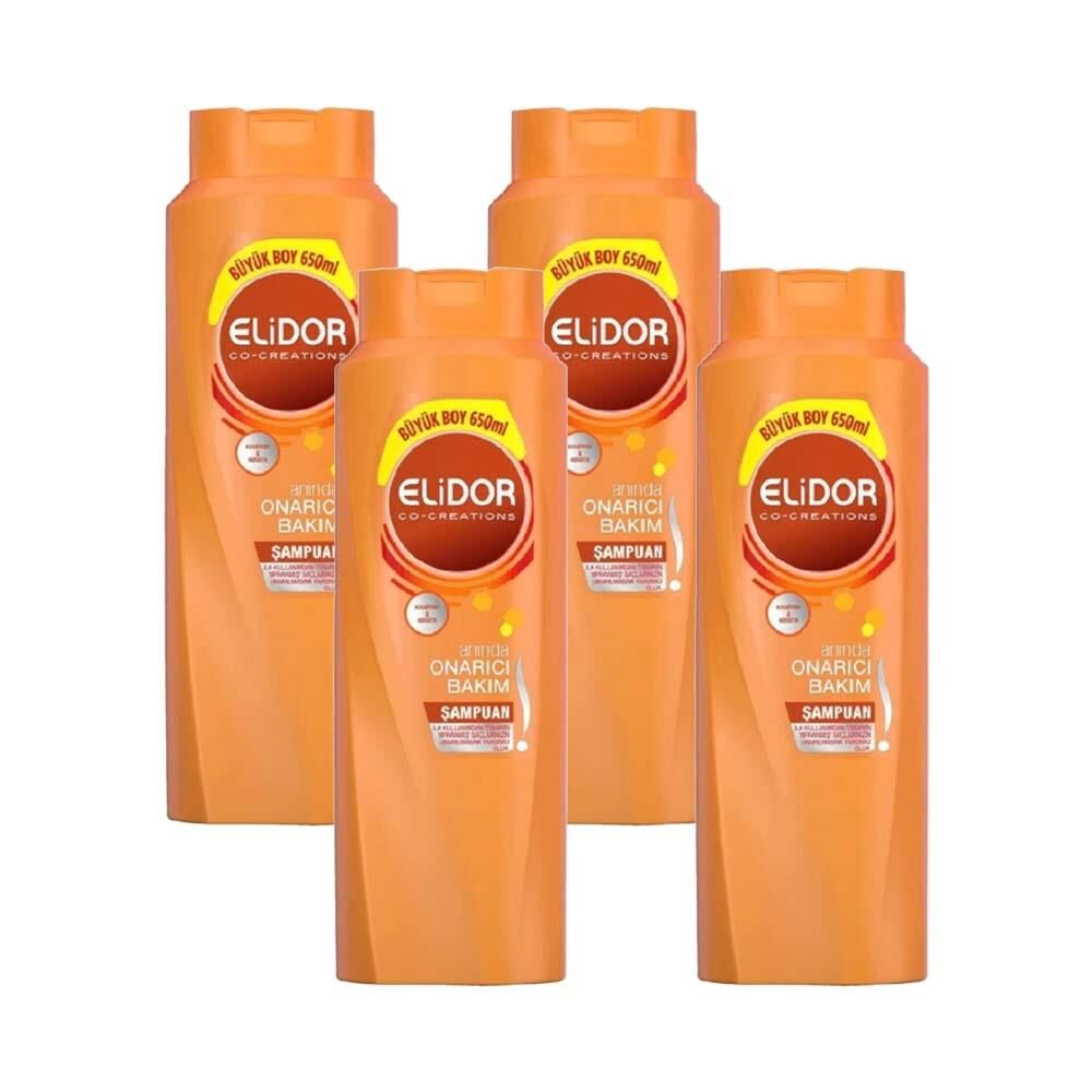 Elidor Anında Onarıcı Bakım Şampuan 650 ml x 4