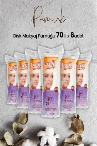 Lux Disk Makyaj Pamuğu 70'li x 6 Adet