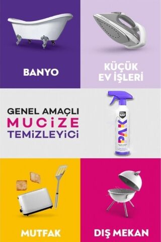 Pak 500 ml Mucize Köpük Temizleyici Sprey Yağ Sökücü Yüzey Temizleyici Parlatıcı