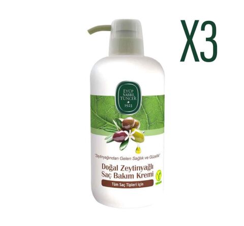 Eyüp Sabri Tuncer Doğal Zeytinyağlı Saç Kremi 600 ML x 3