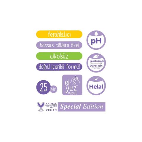 Sleepy Herbal 25'li Kişisel Bakım Havlusu 2 Paket ve ROSIE Koku