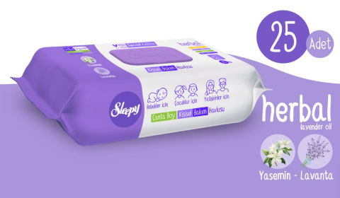 Sleepy Herbal 25'li Kişisel Bakım Havlusu 2 Paket ve ROSIE Koku