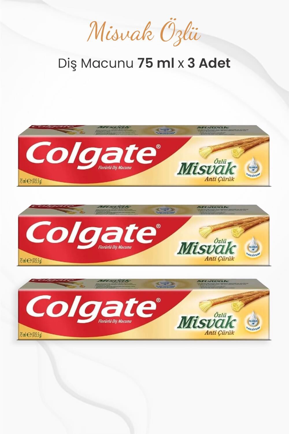 Colgate Misvak Özlü Diş Macunu 75 ml x 3 Adet