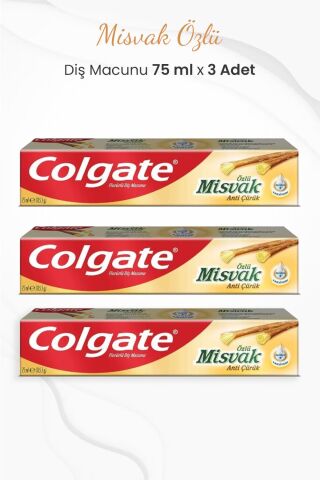 Colgate Misvak Özlü Diş Macunu 75 ml x 3 Adet
