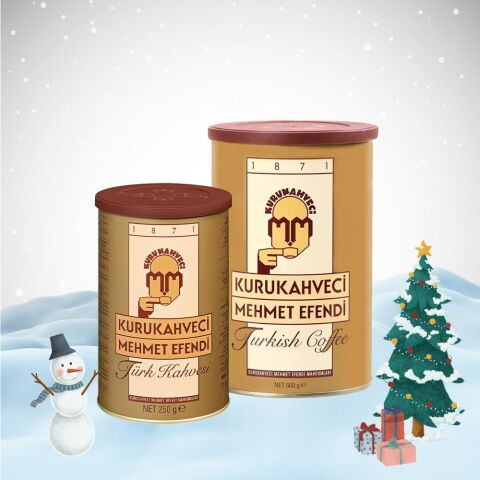 Kurukahveci Mehmet Efendi Yılbaşı Paketi Türk Kahvesi 250 Gr ve 500 gr