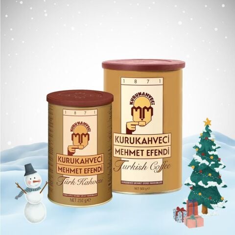 Kurukahveci Mehmet Efendi Yılbaşı Paketi Türk Kahvesi 250 Gr ve 500 gr