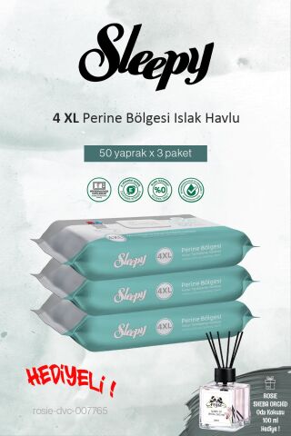 Sleepy 3'lü Perine Bölgesi Vücut Havlusu 50'li ve ROSIE