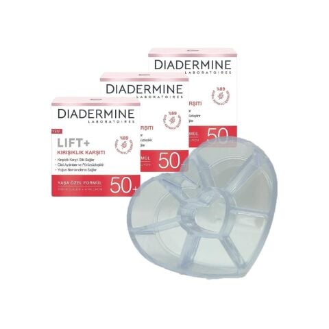 Diadermine Kırışıklık Karşıtı Krem Lift+ 50 x 3 ve Diadermine Makyaj Düzenleyici Hediyeli