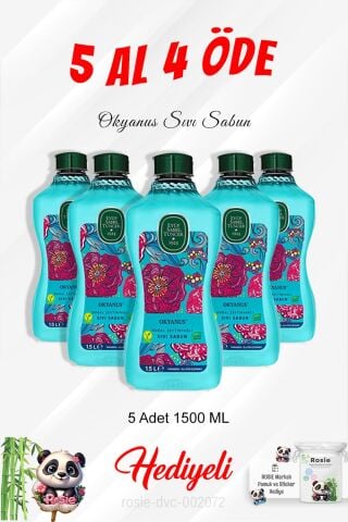 Okyanus Sıvı Sabun 1.5 L 5 Al 4 Öde ve Rosie Pamuk