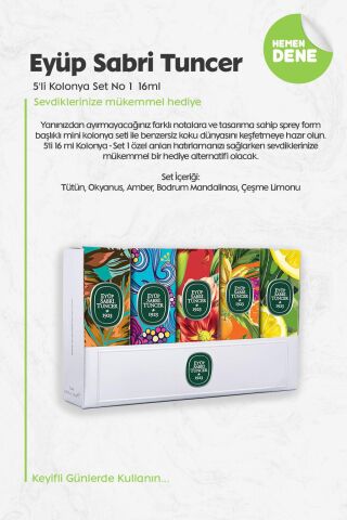 Eyüp Sabri Tuncer 5'li Kolonya Set No 1