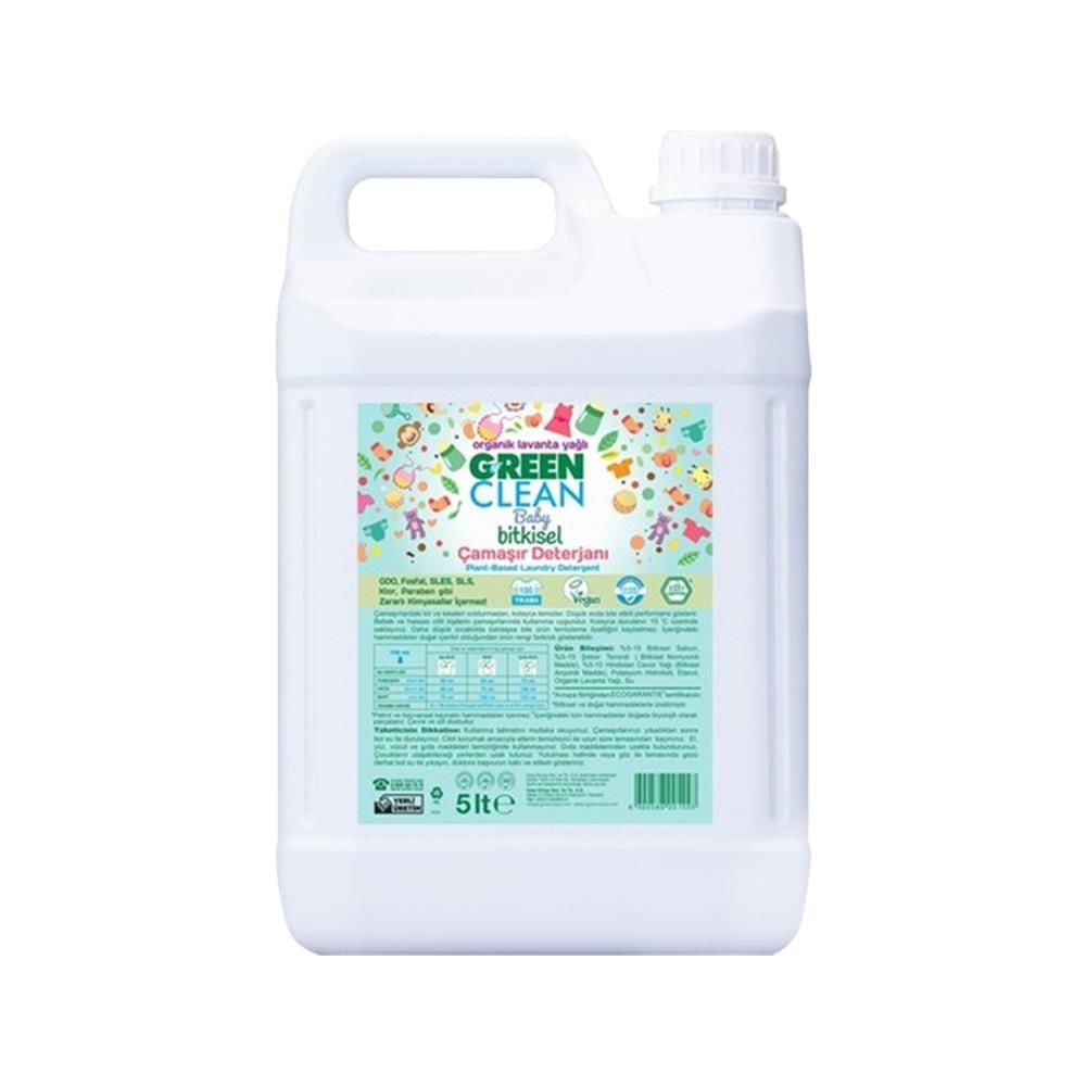 U Green Clean Baby Organik Lavanta Yağlı Bitkisel Çamaşır Deterjanı 5000 ml