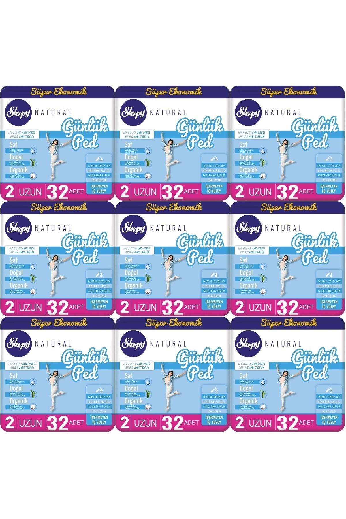 Sleepy Natural Günlük Ped Uzun 288 Adet Süper Ekonomik