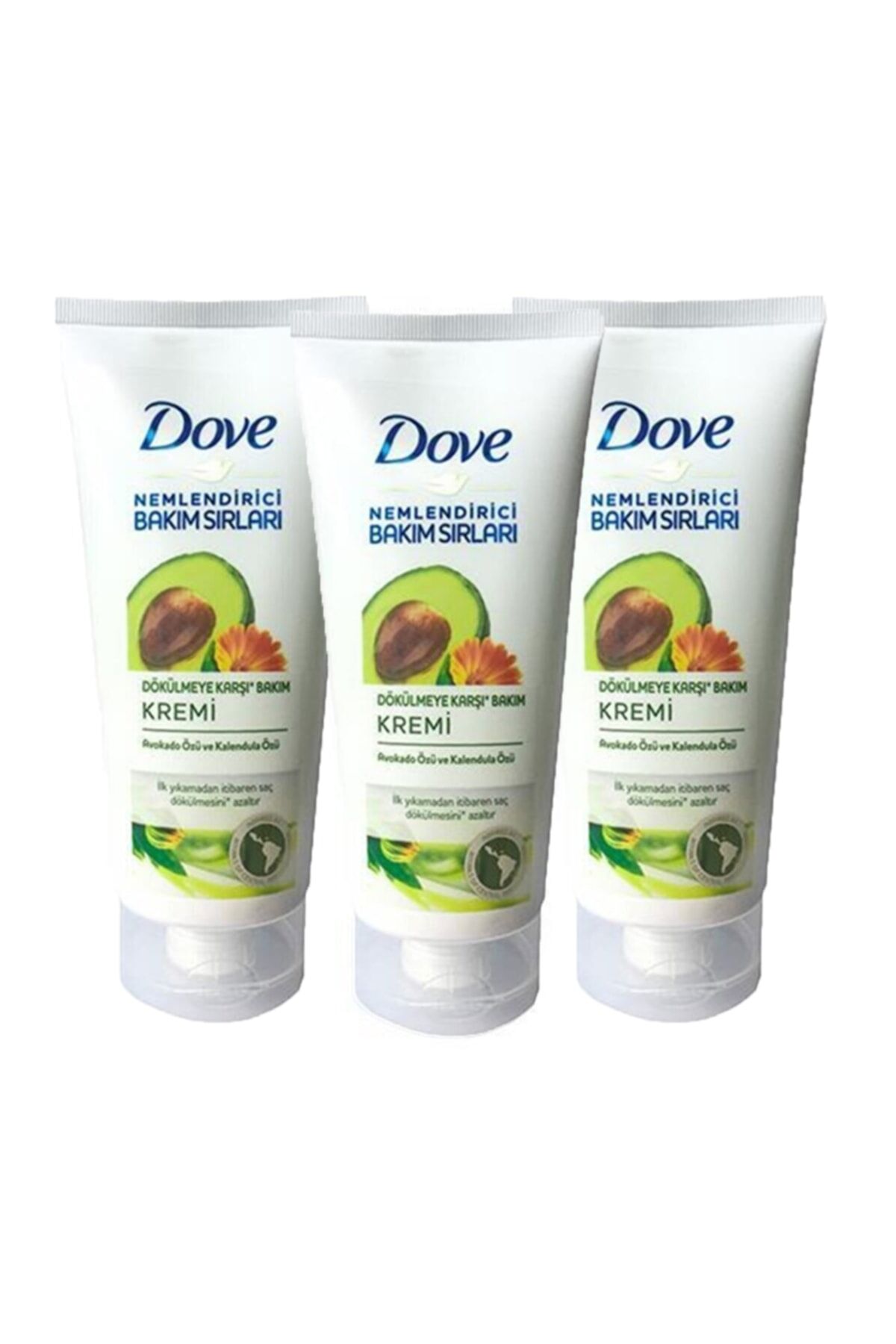 Dove Nemlendirici Bakım Sırları Dökülmeye Karşı Saç Bakım Kremi 170 ml x 3