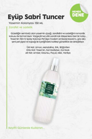Eyüp Sabri Tuncer Yasemin Kolonyası 150 ML