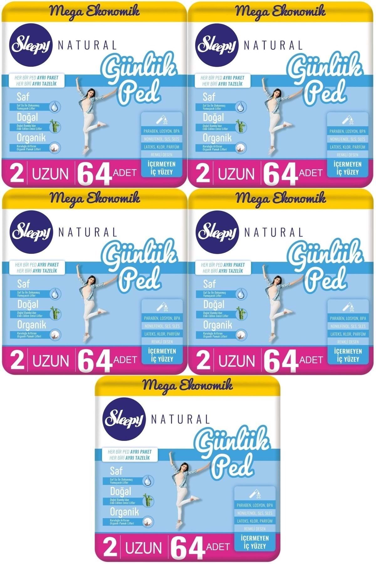 Sleepy Natural Günlük Ped Uzun 320 Adet Mega