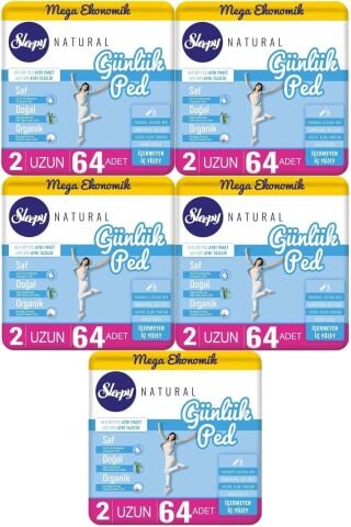 Sleepy Natural Günlük Ped Uzun 320 Adet Mega