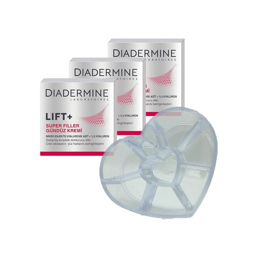 Diadermine LIFT+ Super Filler Gündüz Kremi 50 ML x 3 ve Diadermine Makyaj Düzenleyici Hediyeli
