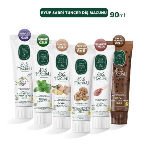 Eyüp Sabri Tuncer Diş Macunu Ceviz, Himalaya, Kakao, Lavanta, Nane ve Zencefil