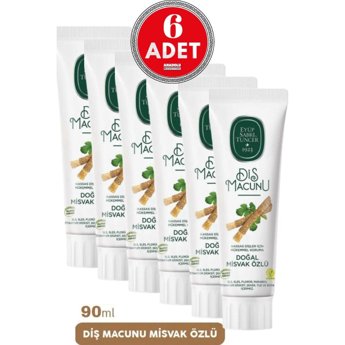 Diş Macunu Misvak Özlü 90 Ml X 6 Adet