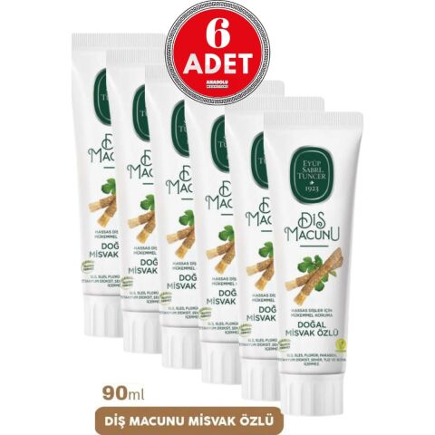 Diş Macunu Misvak Özlü 90 Ml X 6 Adet