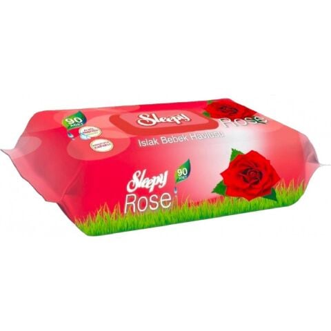 Sleepy Islak Havlu Gül Kokulu Kapaklı 90'lı