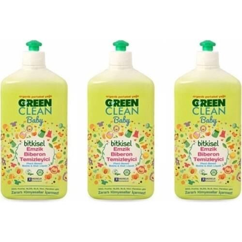 U green Clean Baby Bitkisel Biberon Emzik Temizleyici 500 ml x 3