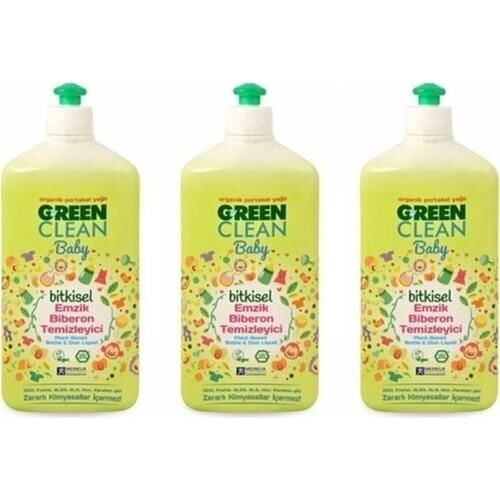 U green Clean Baby Bitkisel Biberon Emzik Temizleyici 500 ml x 3