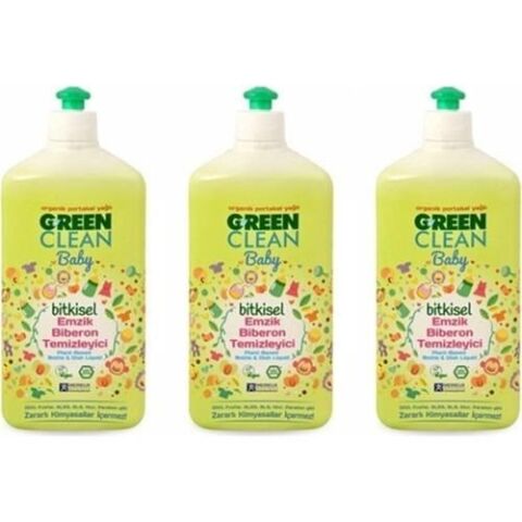 U green Clean Baby Bitkisel Biberon Emzik Temizleyici 500 ml x 3